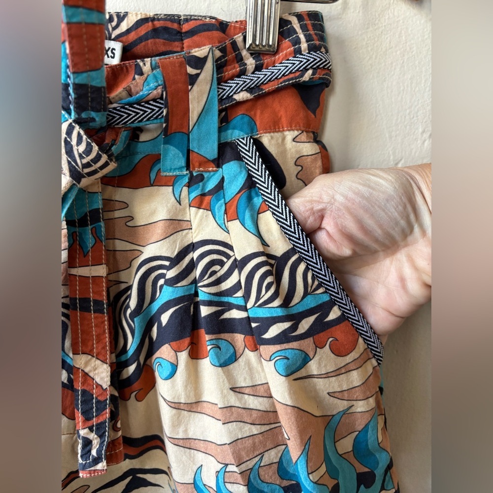 CHUFY KEKET Shorts Extra Small Kathmandu Heights Brown Orange Blue EUC boho - Picture 3 of 8